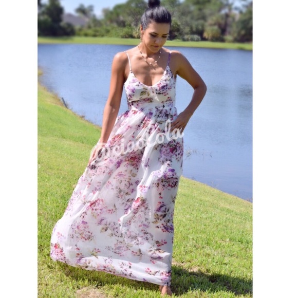 Ivory floral maxi dress - Picture 5 of 5